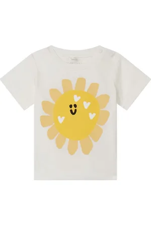 Stella McCartney T-shirt - Hvid/Gul m. Sol