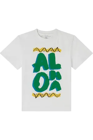 Stella McCartney T-shirt - Hvid/GrÃ¸n m. Print