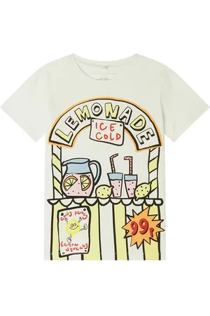 Stella McCartney T-shirt - Hvid/Gul m. Limonade