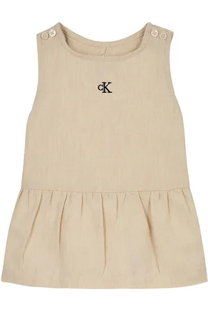 Calvin Klein Kjole - Linen Blend - Woven