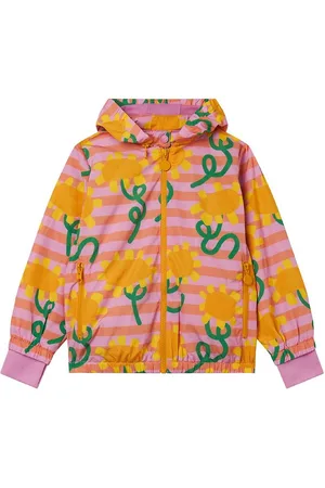 Stella McCartney Jakke - Rosa/Orangestribet m. Solsikker