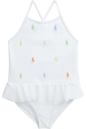 Ralph Lauren Badedragt - Hvid m. Logoer