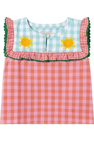 Stella McCartney Top - Rosa/Orangeternet m. GrÃ¸n