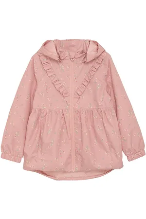 Minymo Sommerjakke - Peach Beige m. Blomster/FlÃ¦ser