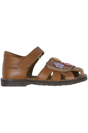 ANGULUS Sandaler - Cognac m. Blomster