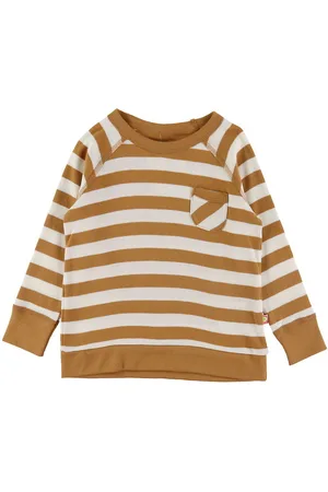 Katvig Bluse - Brun/Hvid Stribet