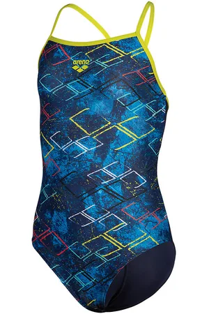 Arena Arene Badedragt - Light Drop Back - Navy/Soft Green/Multi