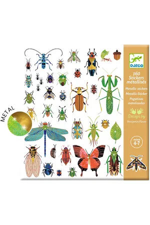 Djeco KlistermÃ¦rker - Metallic - 160 stk. - Insekter