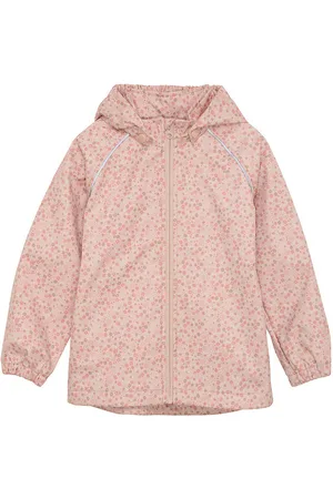 Minymo Softshelljakke - Peach Beige m. Blomster