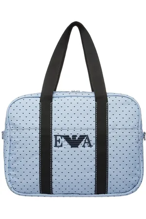 Emporio Armani Pusletaske - LyseblÃ¥/Navy m. Logoer