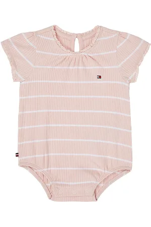 Tommy Hilfiger Body k/Ã¦ - Rib - Whimsy Pink/White Stripe