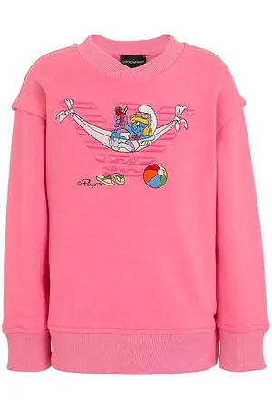Emporio Armani Sweatshirt - LyserÃ¸d m. SmÃ¸lfine