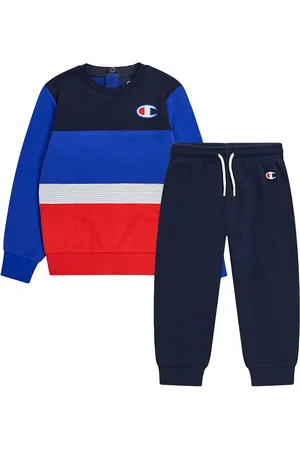 Champion SweatsÃ¦t - Sweatshirt/Sweatpants - BlÃ¥/RÃ¸d/Hvid