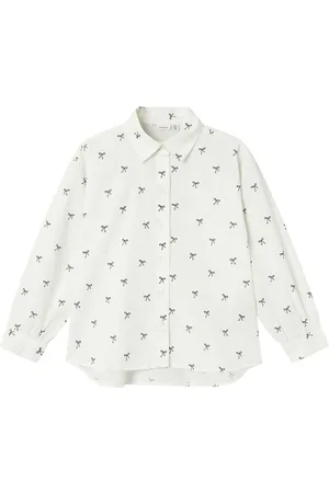 NAME IT Oversize Lang Skjorte - NkfHilippas - Bright White