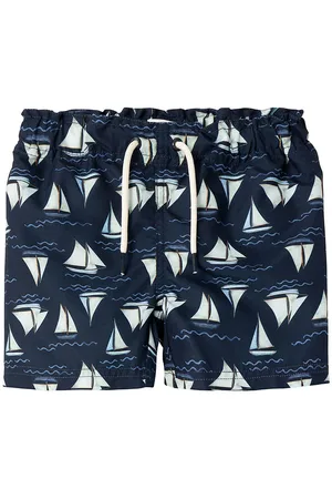 NAME IT Badeshorts - NmmZimon - Dark Sapphire m. SejlbÃ¥de
