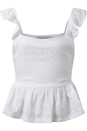 Hound Top - Ruffle - Hvid