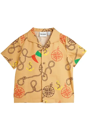 Mini Rodini Skjorte - Nautical Aop - Beige