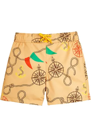 Mini Rodini Badeshorts - Nautical - Aop Beige