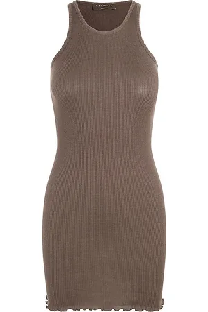 Rosemunde Kjole - Rib - Dark Sand