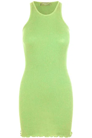 Rosemunde Kjole - Rib - Guava Green