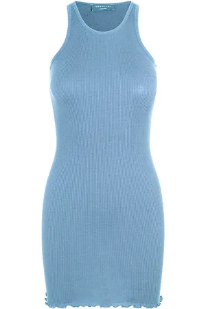Rosemunde Kjole - Rib - Heaven Blue