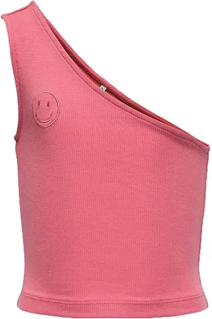 ONLY Top - Rib - Oneshoulder - KogNessa - Coral Paradise