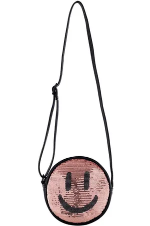 Molo Skuldertaske - Glitter Smile Bag - Sort/Rosa