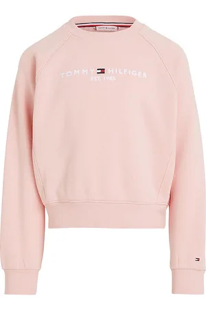 Tommy Hilfiger Sweatshirt - Cropped - Essential - Soft Rose