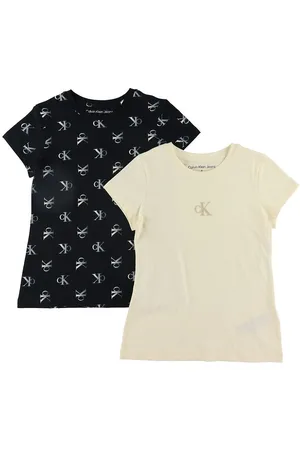 Calvin Klein T-shirt - 2-pak - Black Monogram Aop/Afterglow