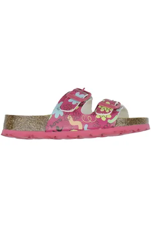 Superfit Sandaler - Fussbettpantoffel - Pink m. Print