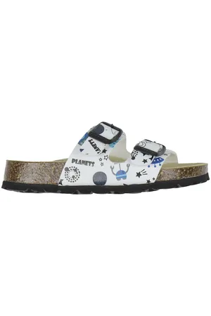 Superfit Sandaler - Fussbettpantoffel - Hvid/BlÃ¥ m. Rumtema