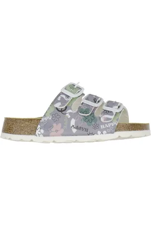 Superfit Sandaler - Fussbettpantoffel - Lilla m. Print