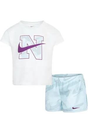 Nike ShortssÃ¦t - Shorts/T-shirt - Glacier Blue