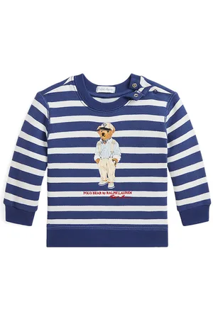 Ralph Lauren Sweatshirt - Hemingway - Navy/Hvidstribet m. B