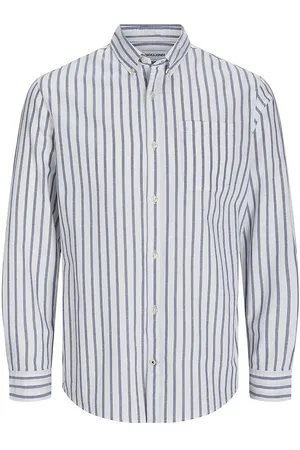 JACK & JONES Skjorte - JjeOxford - Ensign Blue/Stripes