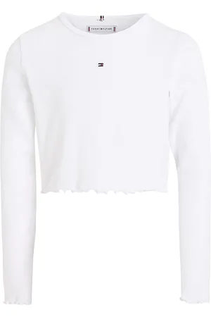 Tommy Hilfiger Bluse - Rib - Essential - Hvid
