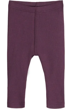 Hust and Claire Leggings - Rib - Uld - Lee - Plum Wine