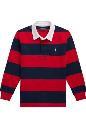 Ralph Lauren Polobluse - Rugby - RÃ¸d/Navystribet