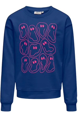 ONLY Sweatshirt - KogLissie - Sodalite Blue/Heads/Fuchsia P