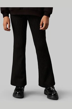 Calvin Klein Bukser - Pinstripe Flare - Ck Black