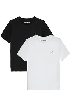 Calvin Klein T-shirt - 2-pak - Monogram - Hvid/Sort
