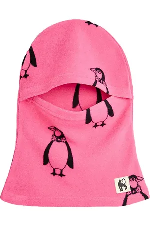 Mini Rodini Elefanthue - 1-lags - Penguin Fleece - Pink