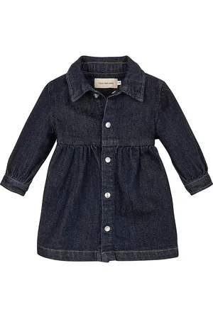 Calvin Klein Kjole - Denim Shirt Dress - Clean Rinse Blue