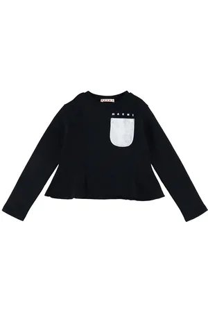 Marni Sweatshirt - Cropped - Sort m. SÃ¸lv