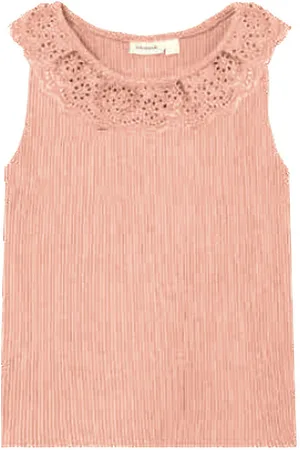 NAME IT Top - Rib - NmfHelianay - Apricot Blush m. HulmÃ¸nster