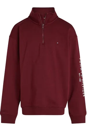 Tommy Hilfiger Sweatshirt - U Essential - Half Zip - Deep Rouge
