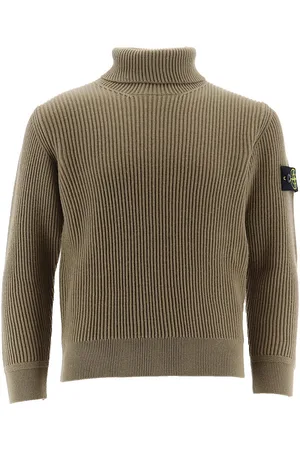 Stone Island Bluse m. Rullekrave - Uld - Sage
