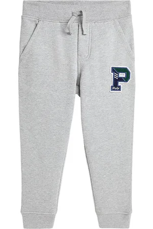 Ralph Lauren Sweatpants - GrÃ¥meleret m. Navy