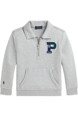 Ralph Lauren Sweatshirt m. LynlÃ¥s - GrÃ¥meleret m. Navy