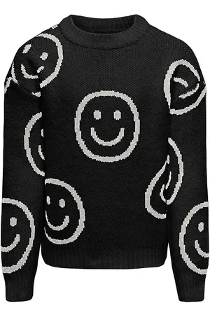 ONLY Bluse - Strik - KogHappie - Black/Cloud Dancer Happy S